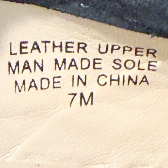 Ann Taylor Suede Leather Black Pointed Toe Flat Ballerina Mule Slides Bow 7 - Picture 8 of 10